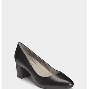 Aerosoles BLM leather wide heel pump (SilverStar)